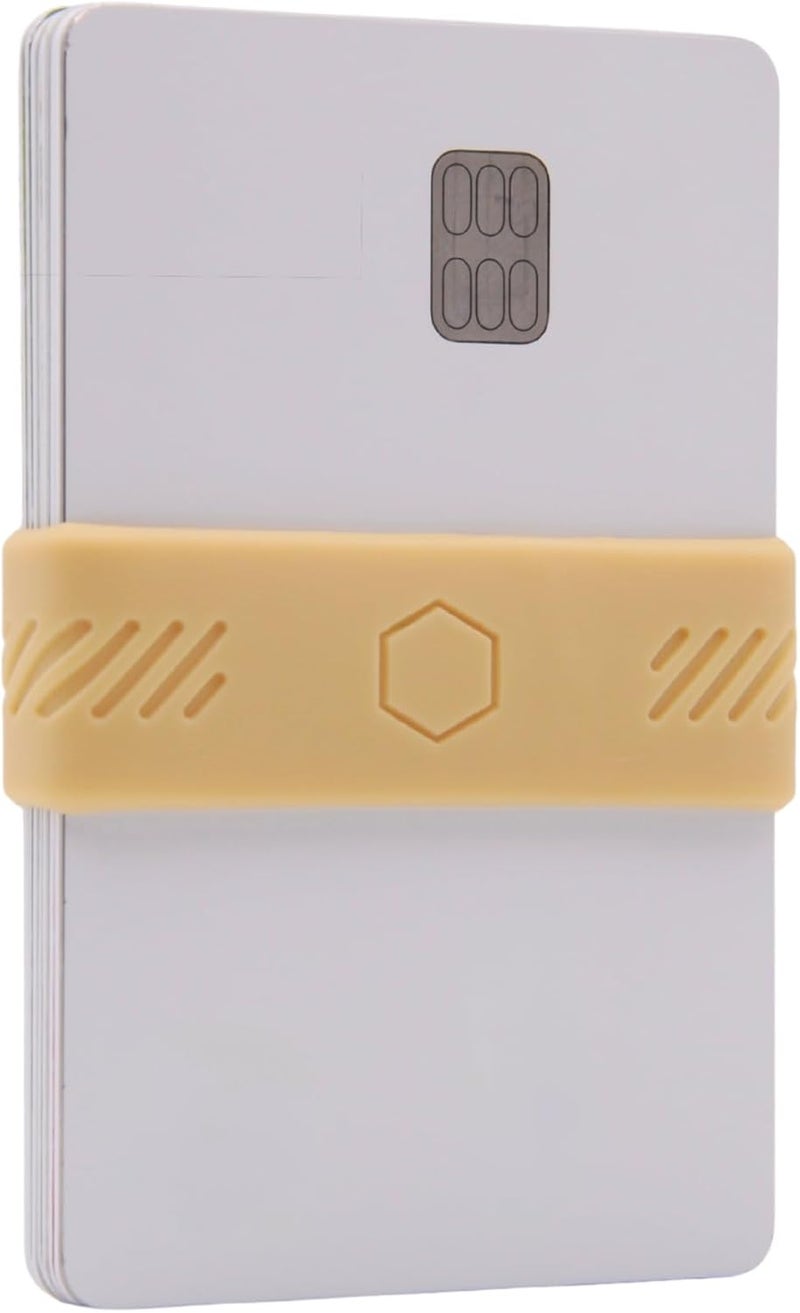 BAND-IT BAND[it] Minimalist Wallet – Slim Silicone Elastic Money Band – Front Pocket Credit Card Holder & Cash Strap – EDC Wallet Alternative (Tan) - Image 1